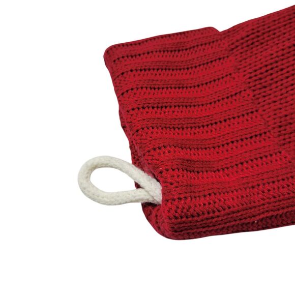 Christmas Red Stocking With White Letter P - Picture 4 of 4